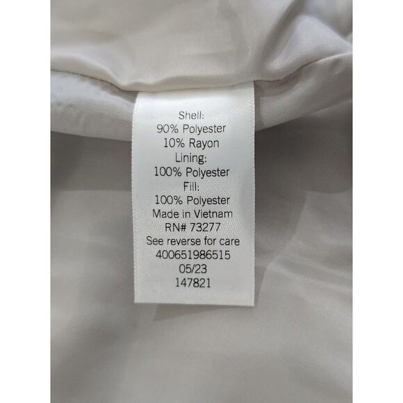 CROFT & BARROW Quilted Vest FLEECE LINED Zip Front w Snap Womens Size Large Gray - Picture 9 of 11